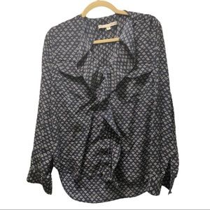 Veronica Beard Blue Floral Blouse